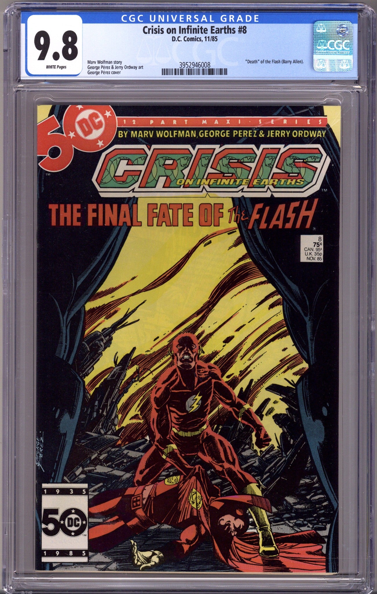 Crisis on Infinite Earths 8 CGC 9.8 (NM/M) (1985) 