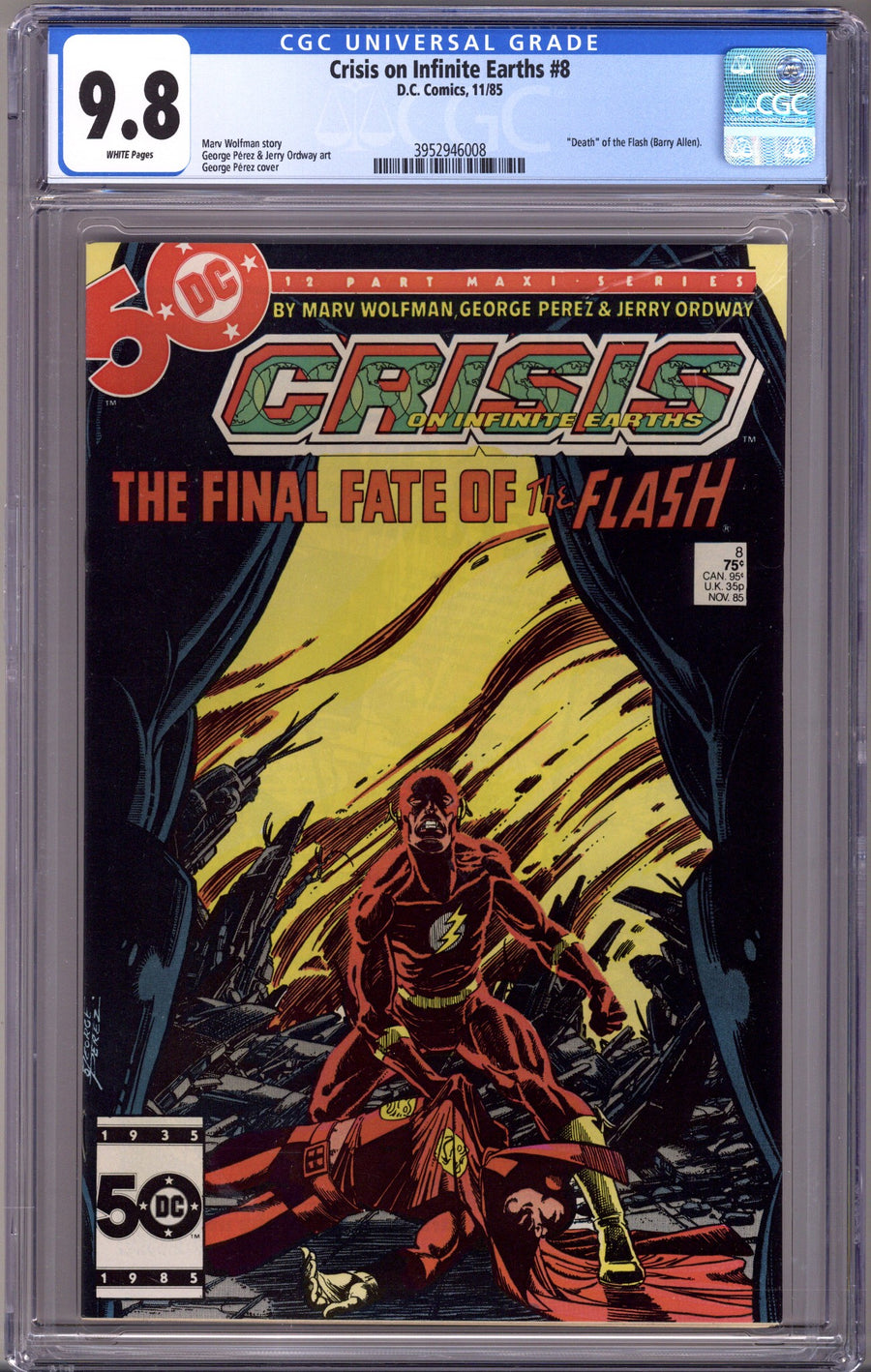 Crisis on Infinite Earths 8 CGC 9.8 (NM/M) (1985) 