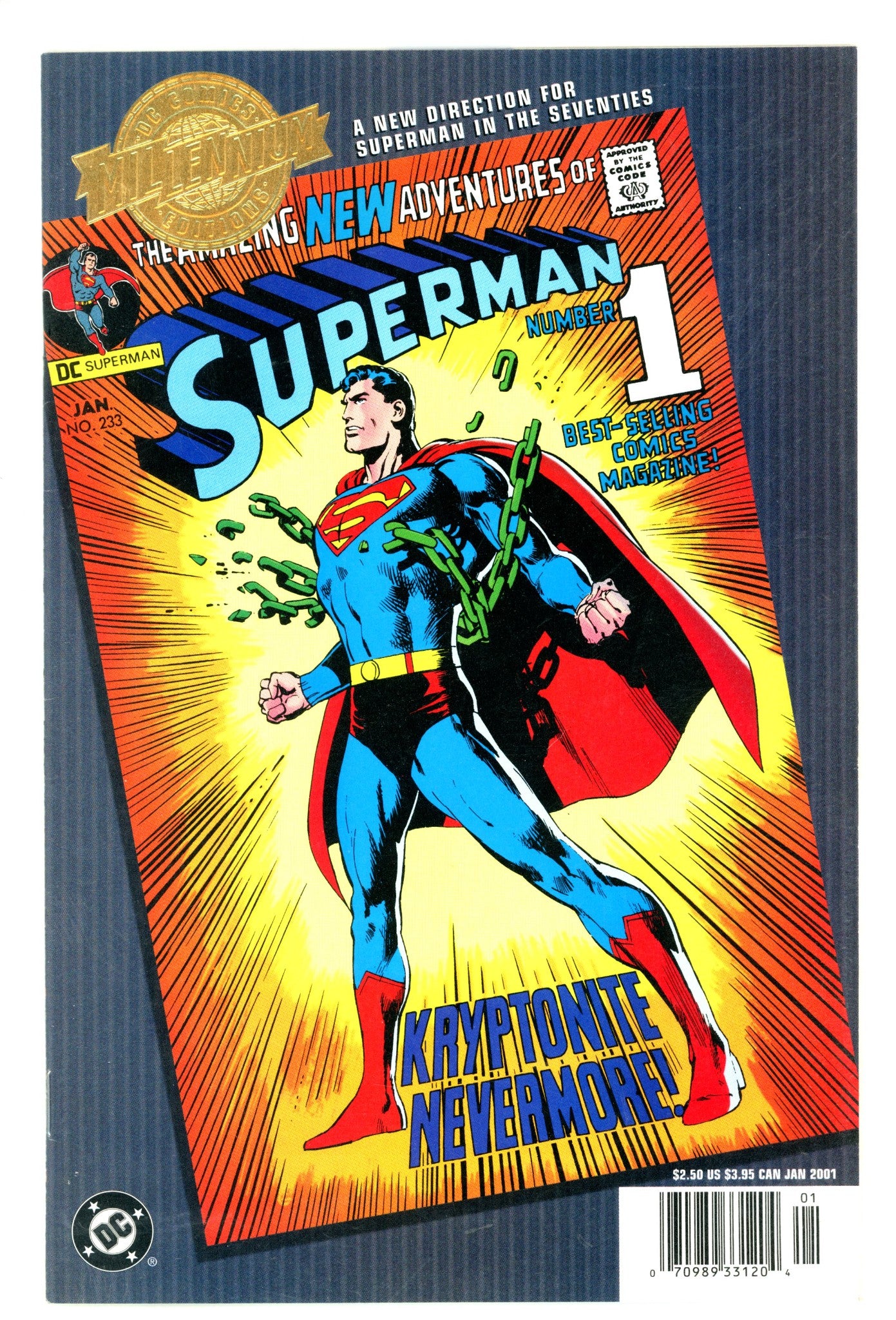 Millennium Edition: Superman 233 [nn] FN- (5.5) (2001) Newsstand 