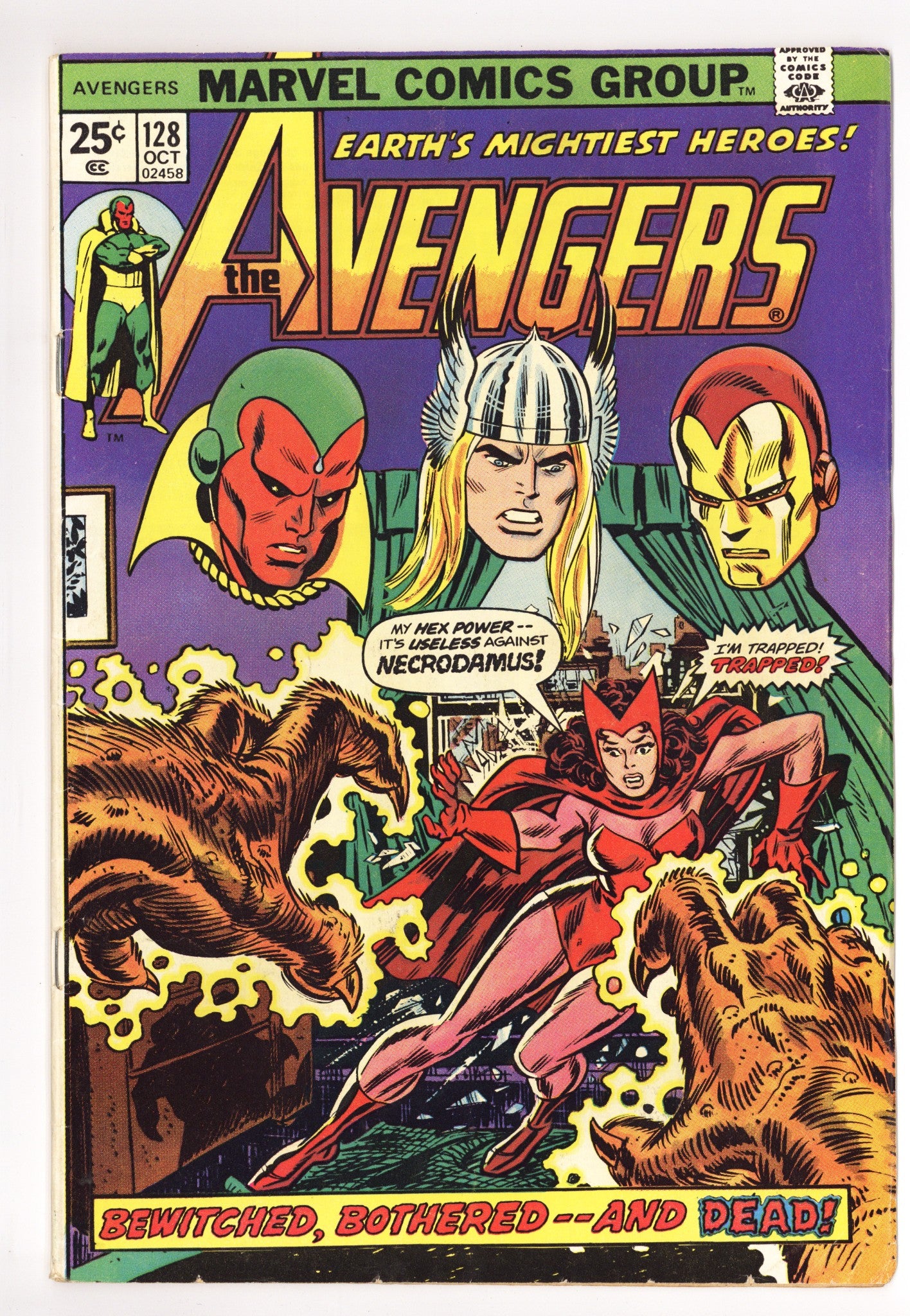 The Avengers Vol 1 128 VG+ (4.5) (1974) 