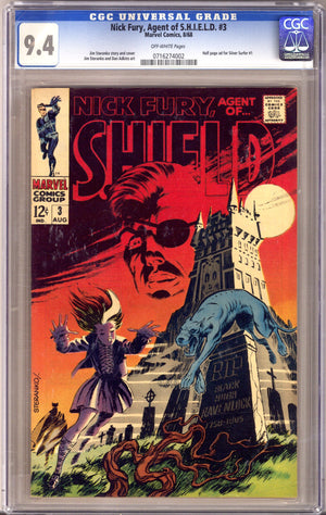 Nick Fury, Agent of SHIELD Vol 1 3 CGC 9.4 (NM) (1968)