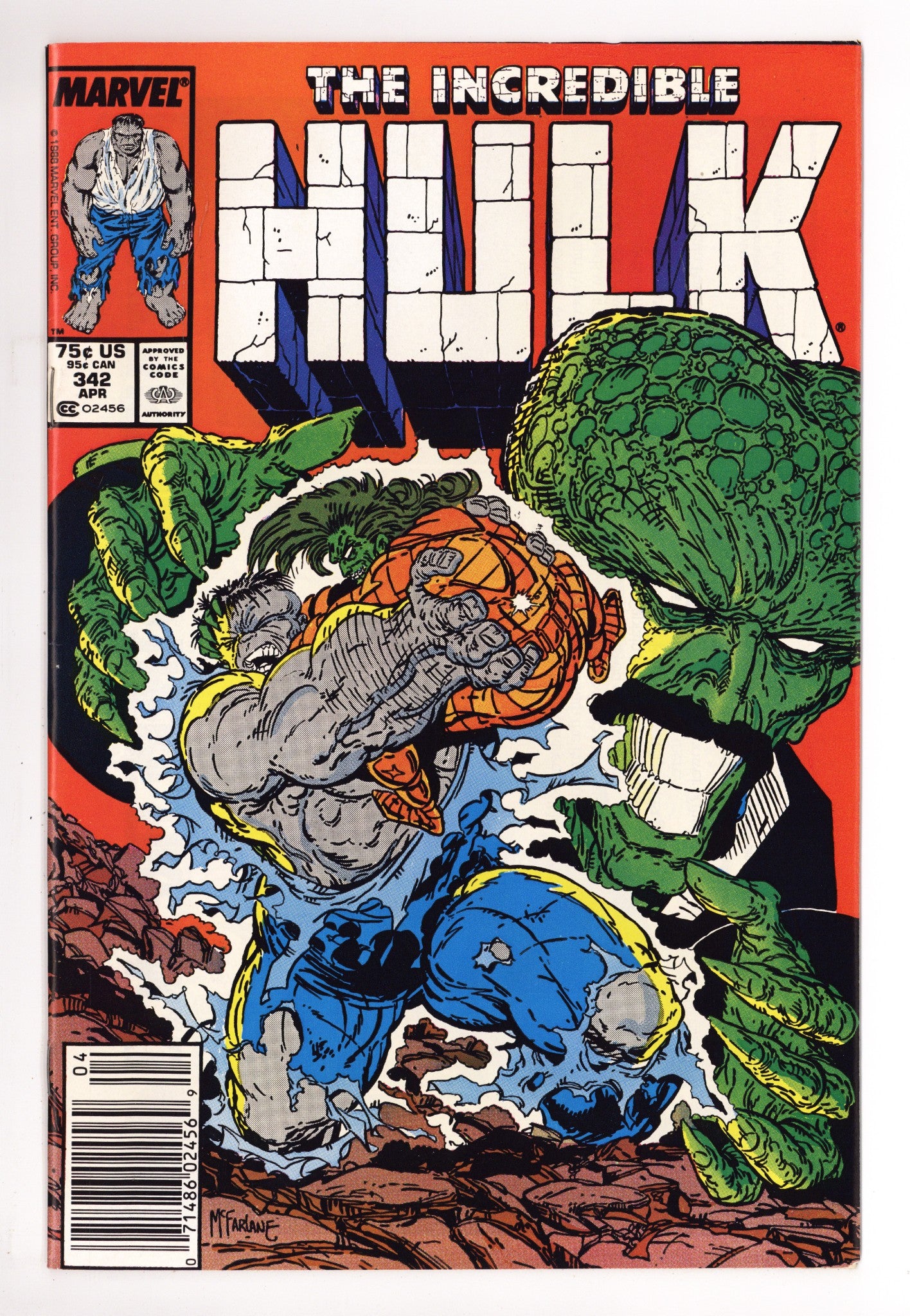 The Incredible Hulk Vol 1 342 NM- (9.2) (1988) Newsstand 