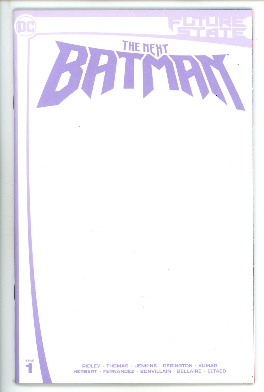 Future State: The Next Batman 1 High Grade (2021) Blank Variant 