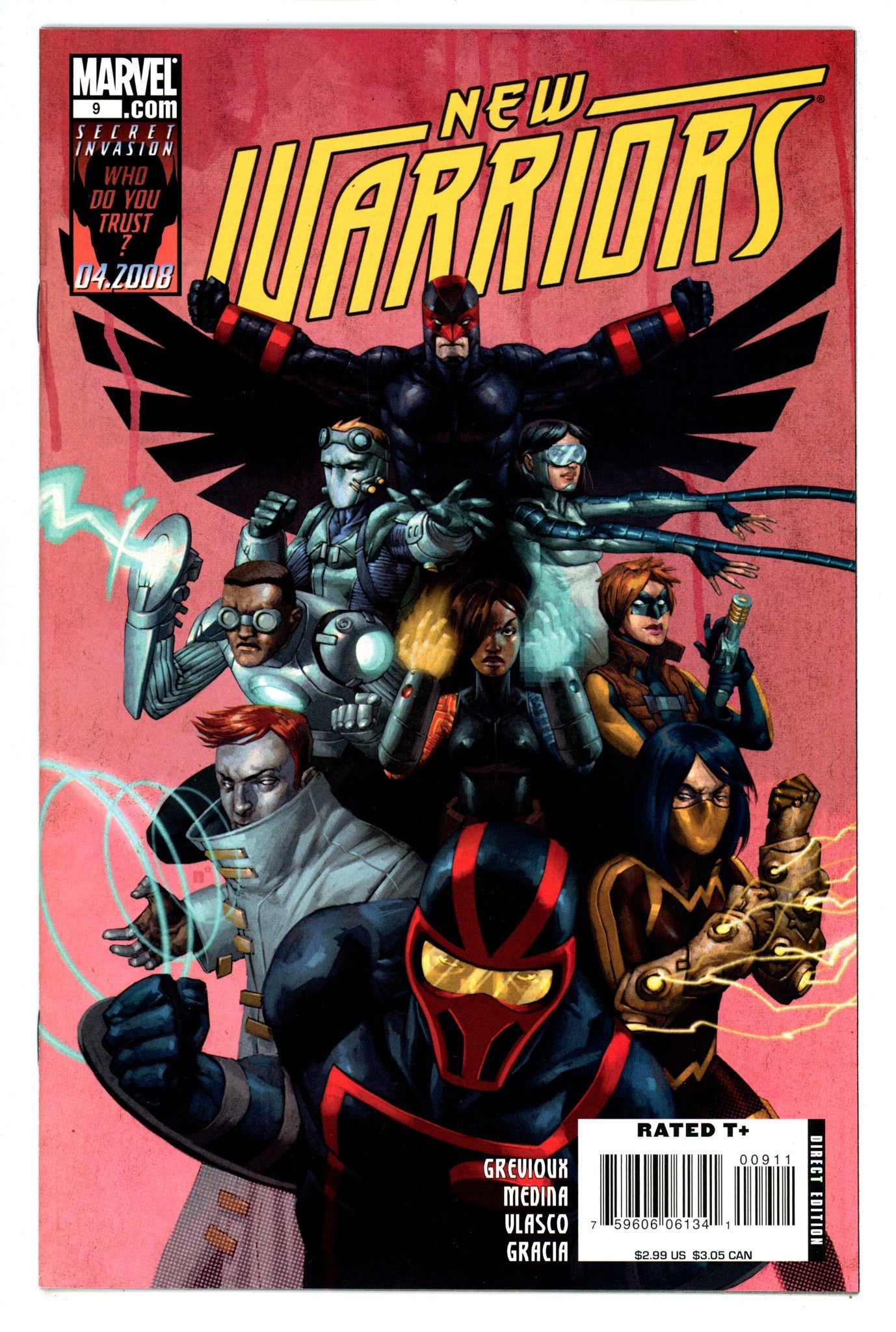 New Warriors Vol 4 9 High Grade (2008) 
