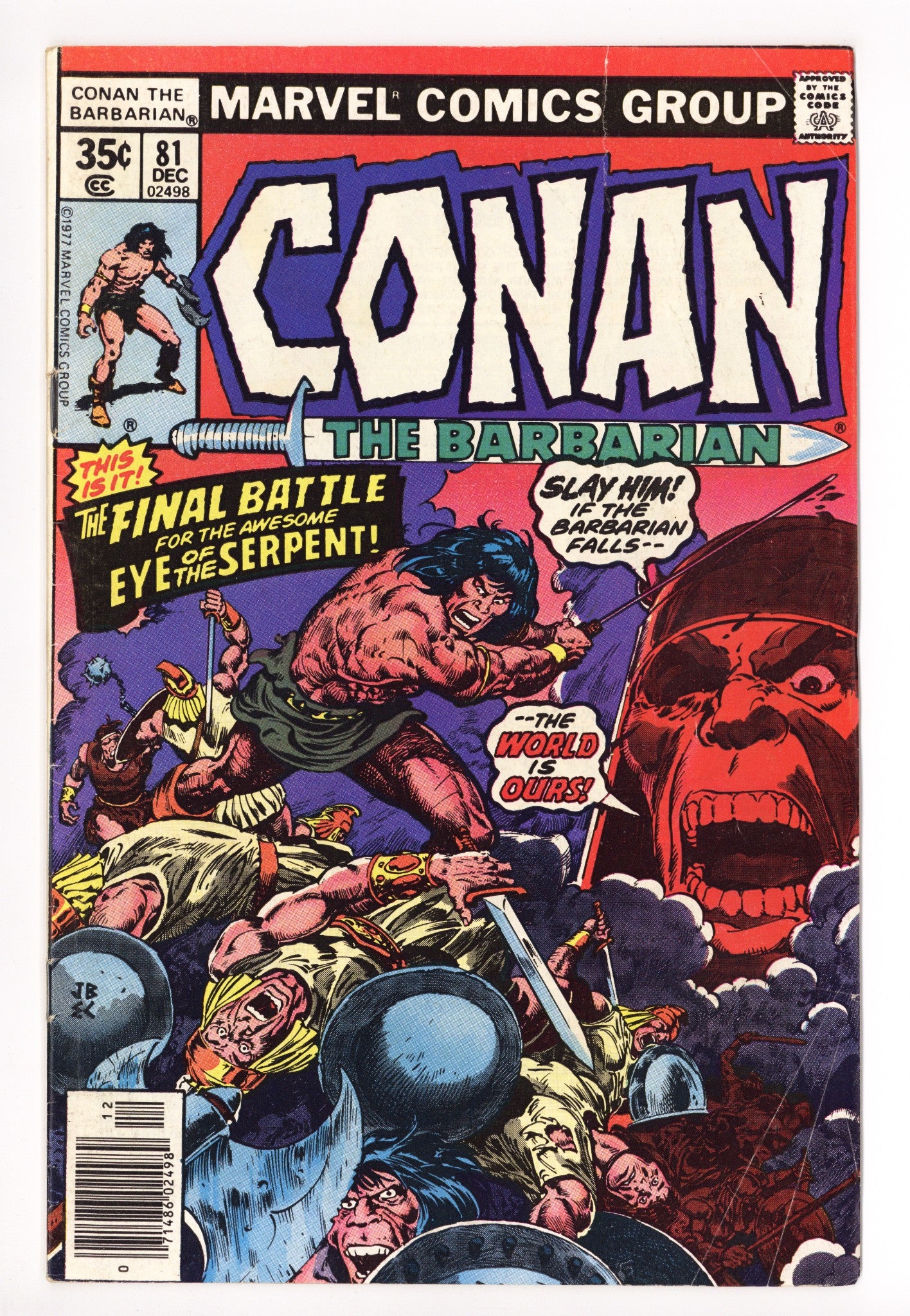 Conan the Barbarian Vol 1 81 Low Grade (1977) 