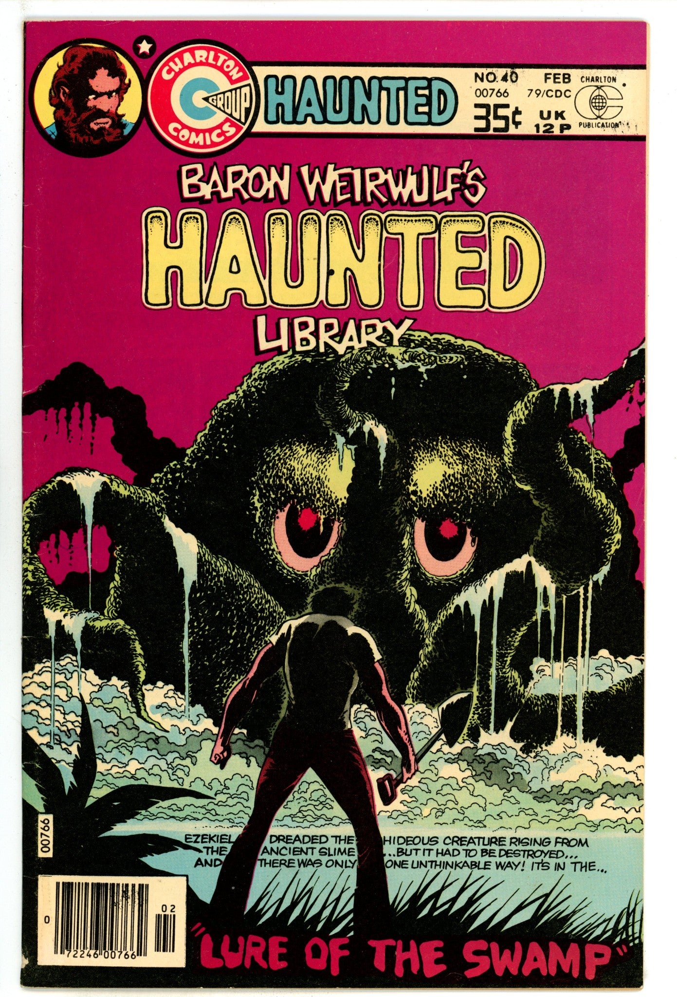 Haunted 40 Mid Grade lower staple detached cover (1979) 