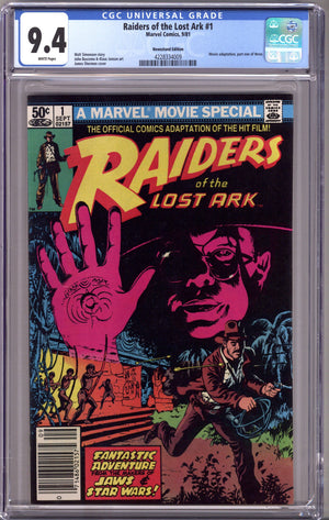 Raiders of the Lost Ark 1 CGC 9.4 (NM) (1981) Newsstand