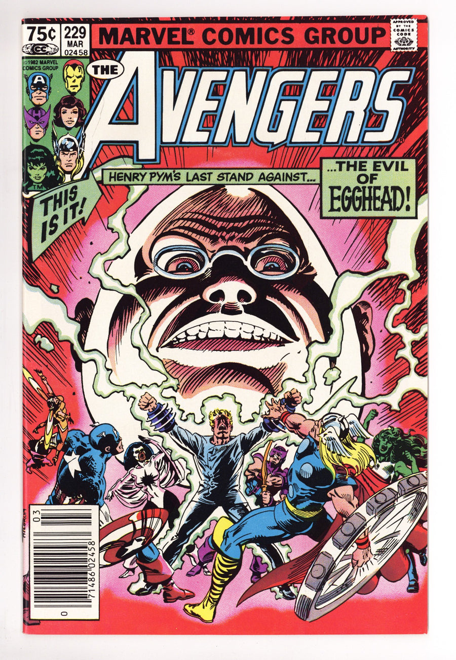 The Avengers Vol 1 229 NM- (9.2) (1983) Canadian Price Variant 