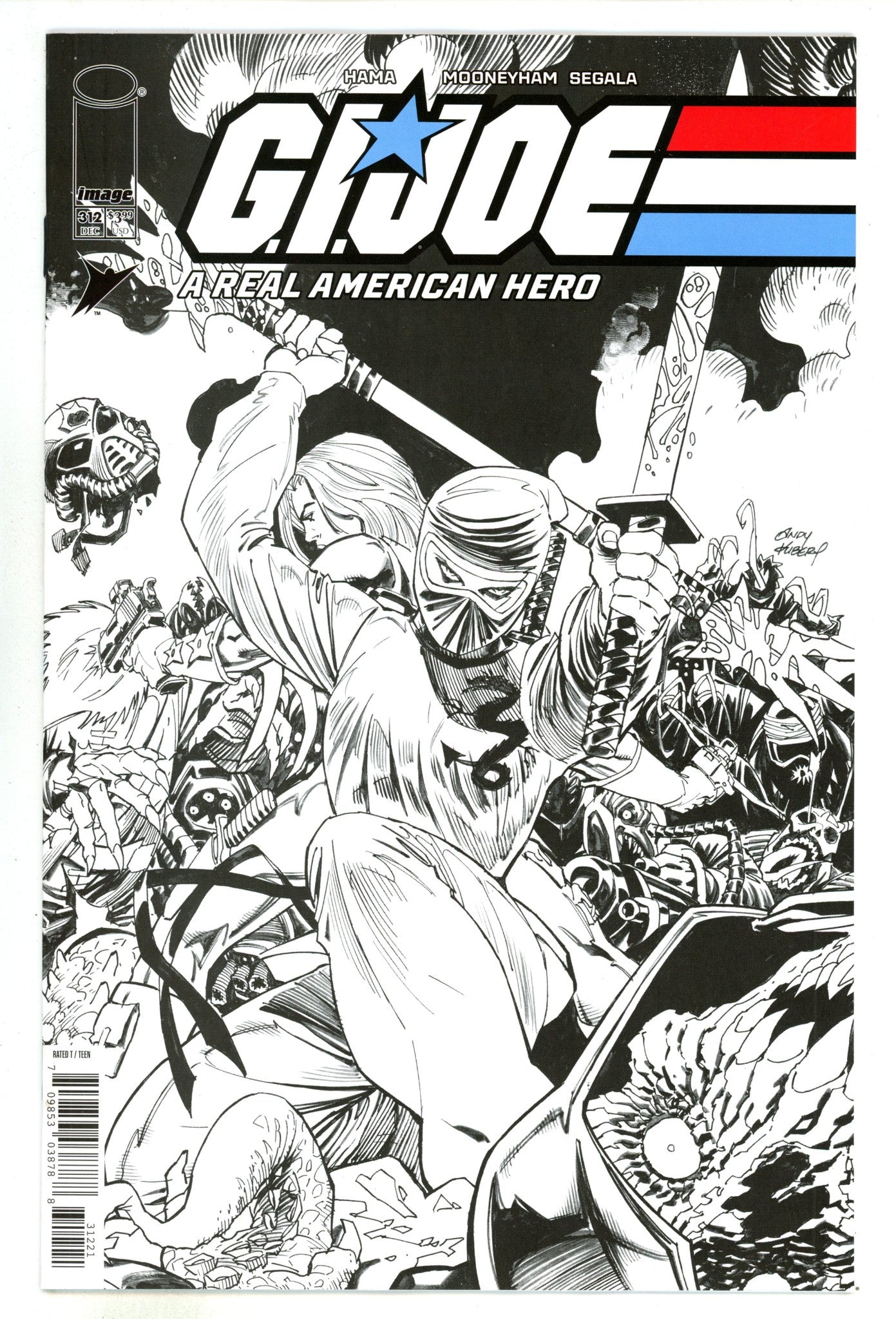 G.I. Joe A Real American Hero  312 Kubert  B&W Variant   (2024)