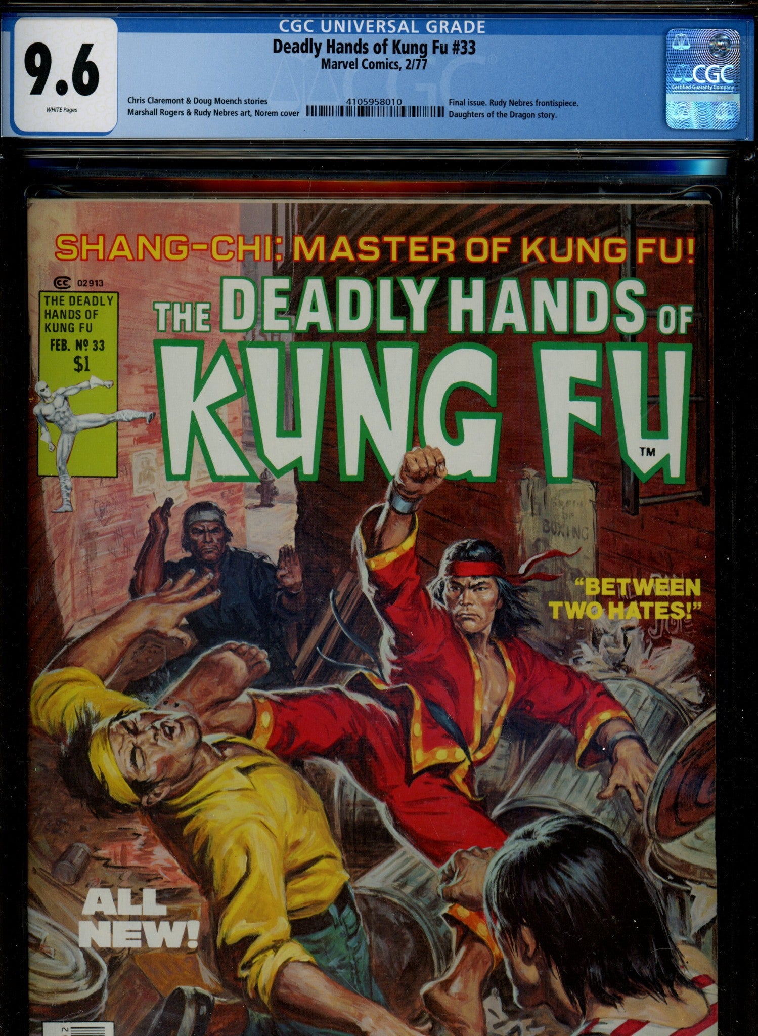 The Deadly Hands of Kung Fu 33 CGC 9.6 (NM+) (1977) 