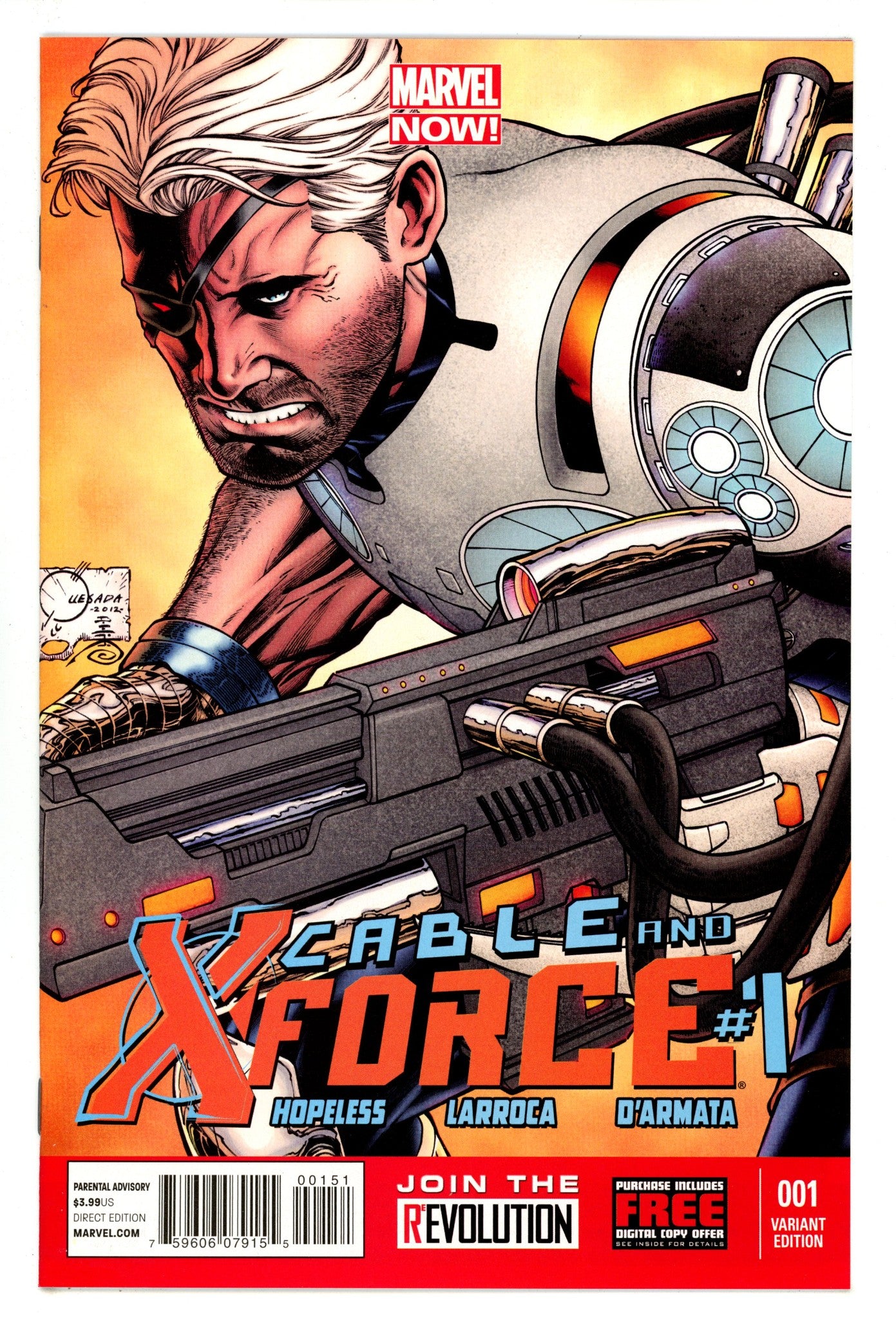 Cable and X-Force 1 NM (9.4) (2013) Quesada Incentive Variant 