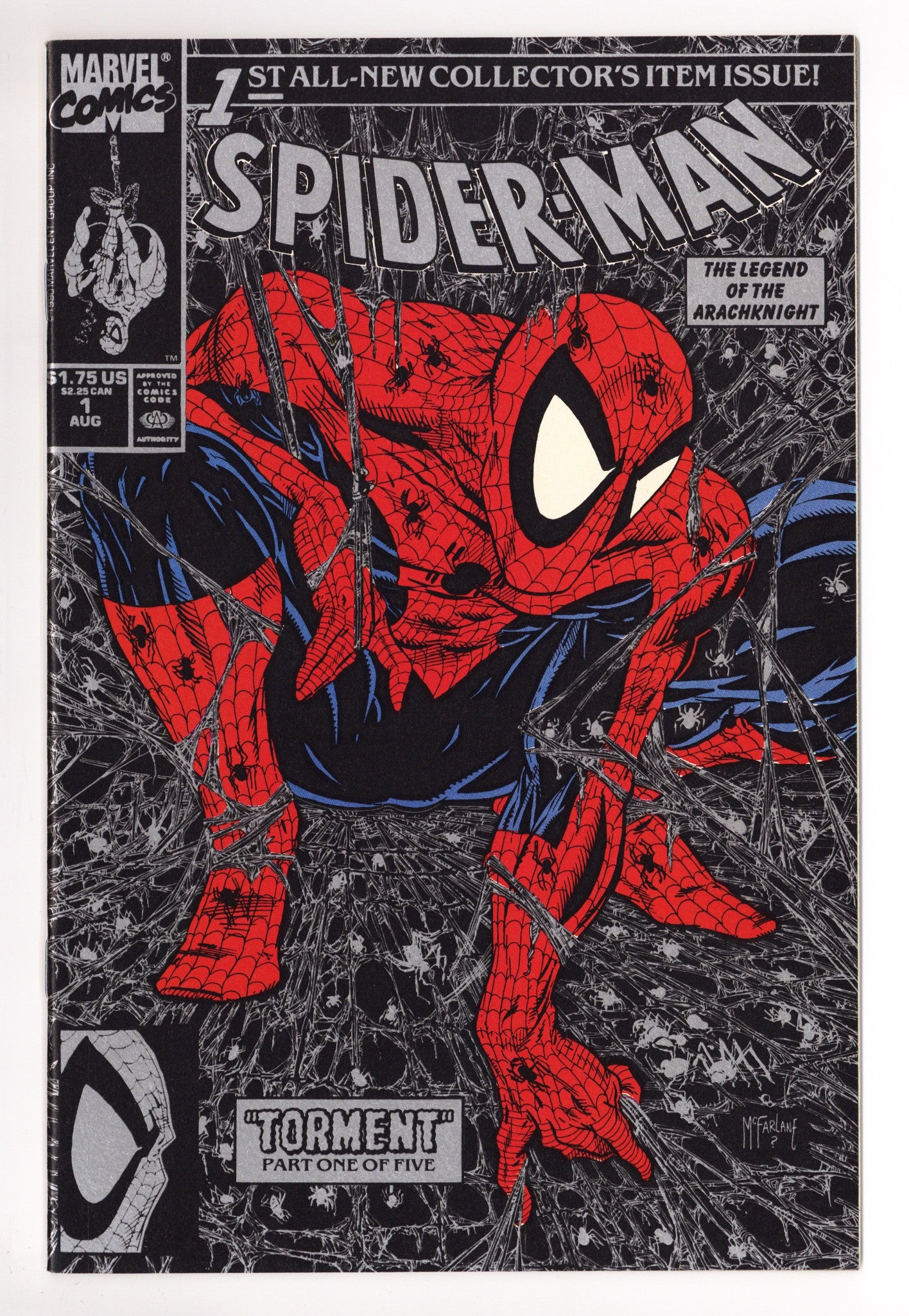 Spider-Man Vol 1 1 NM (9.4) (1990) Silver Foil Variant 