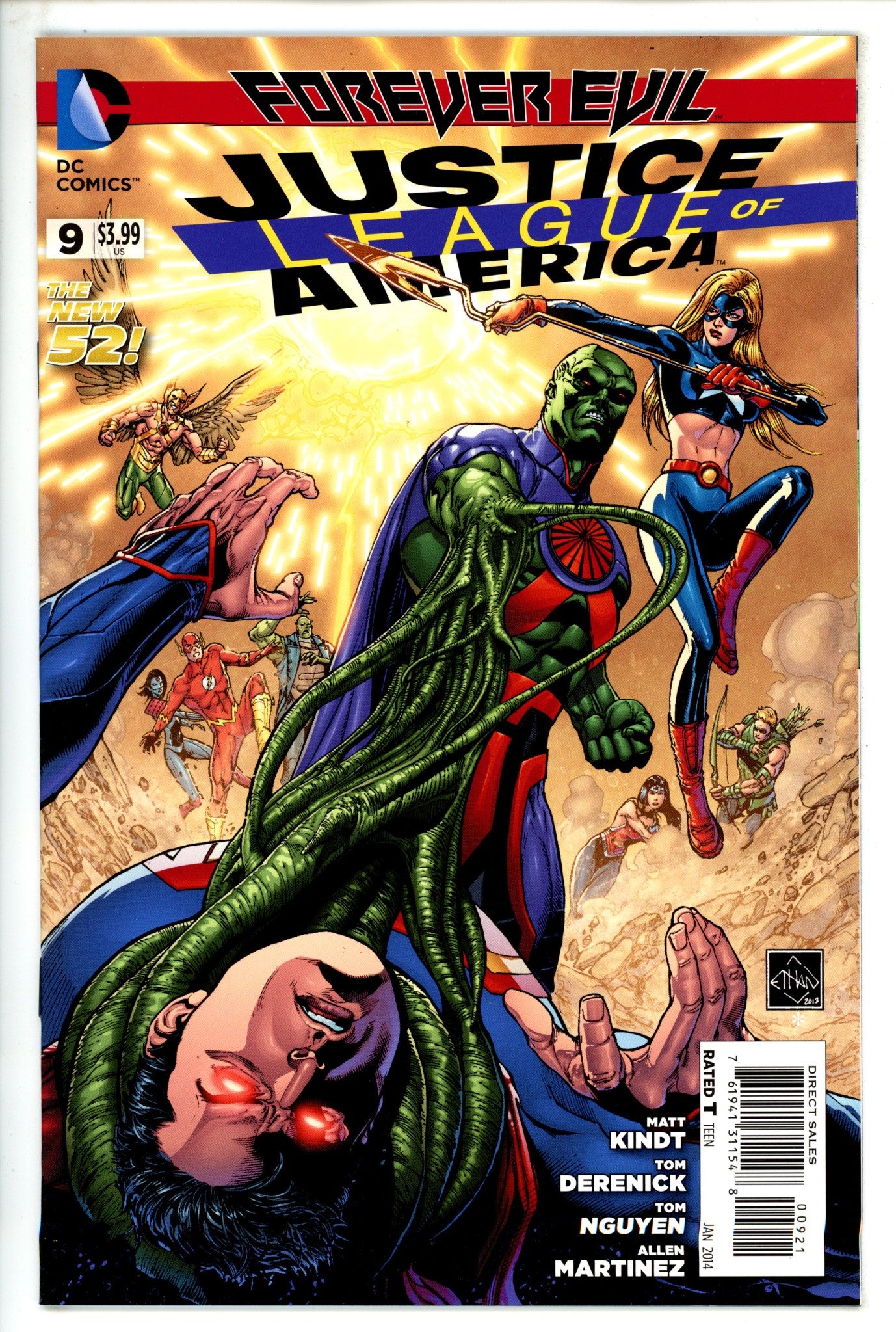 Justice League of America Vol 3 9High Grade(2014) SciverIncentive Variant