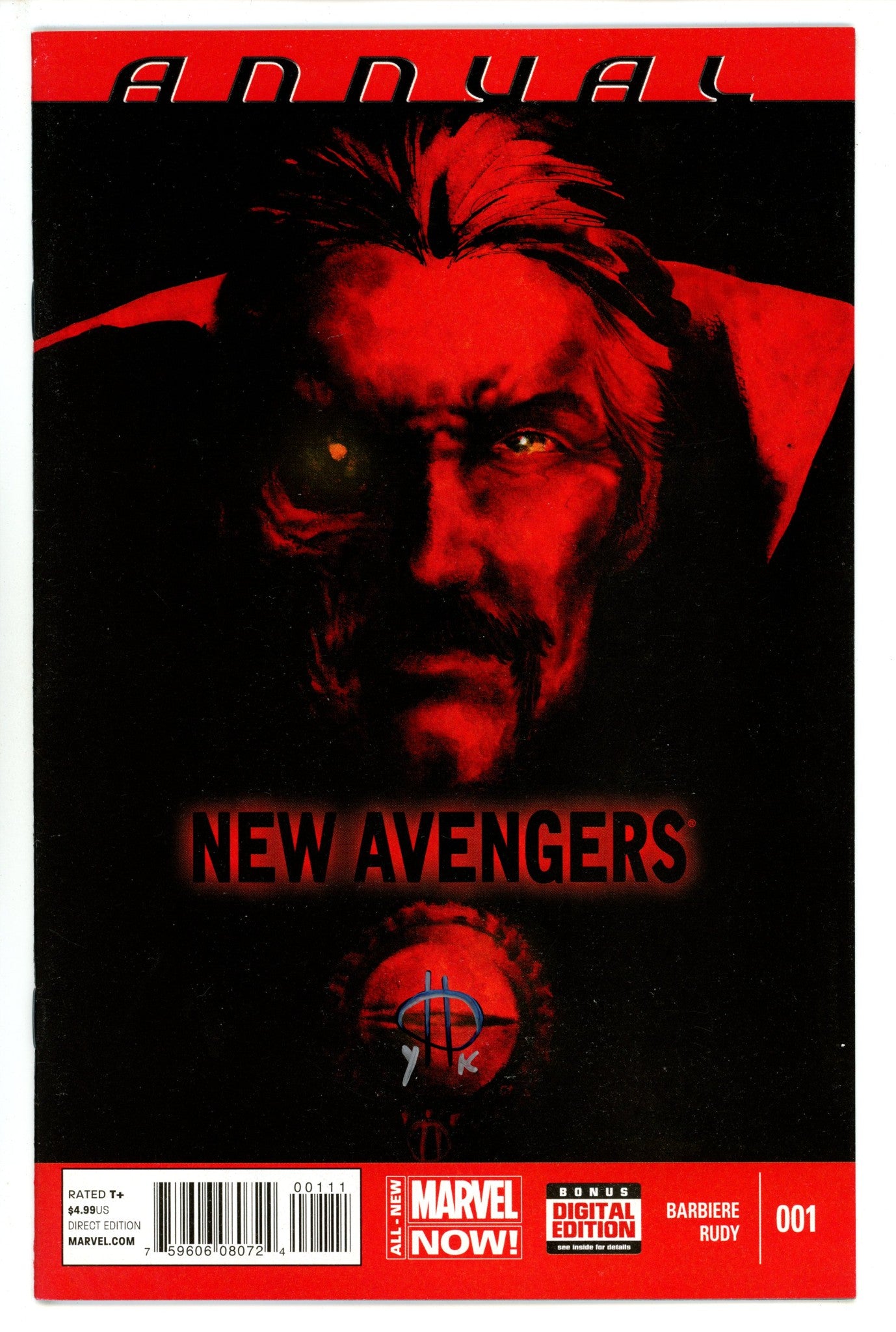 New Avengers Annual Vol 3 1 Signed Marco Rudy (2014)