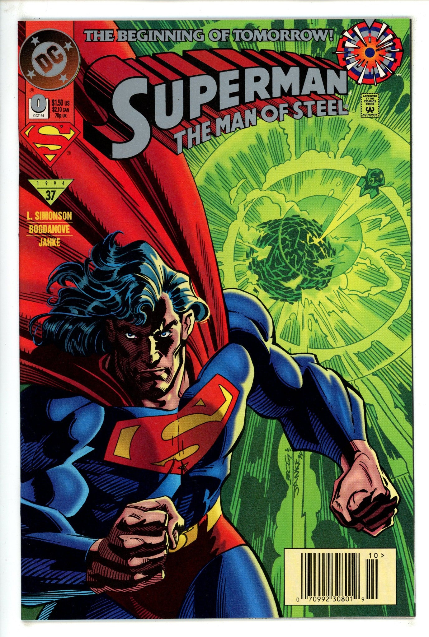 Superman: The Man of Steel 0 Newsstand NM- (1994)