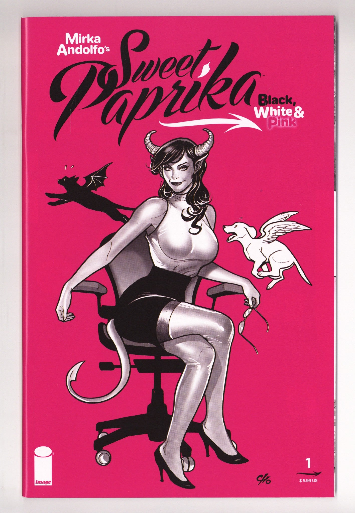 Mirka Andolfo's Sweet Paprika: Black, White & Pink 1 High Grade (2023) Cho Variant 