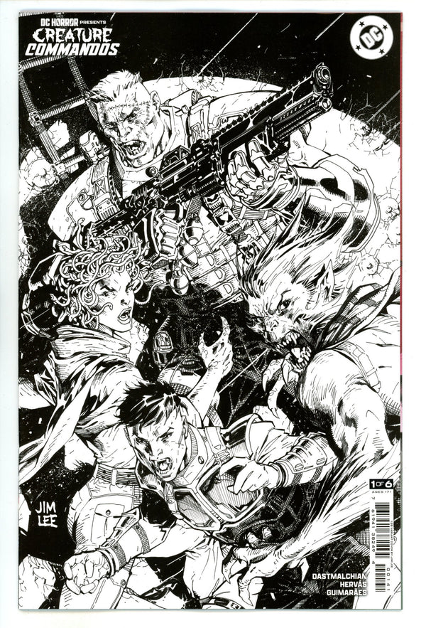 DC Horror Presents Creature Commandos 1 Lee B&W Incentive Variant NM- (2024)