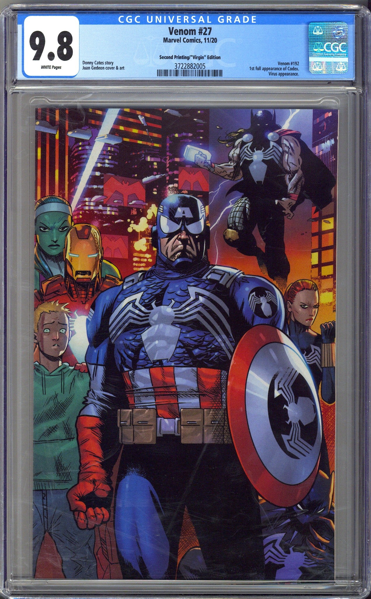 Venom Vol 4 27 (192) CGC 9.8 (NM/M) scratches on case, front & back (2020) Gedeon Variant 