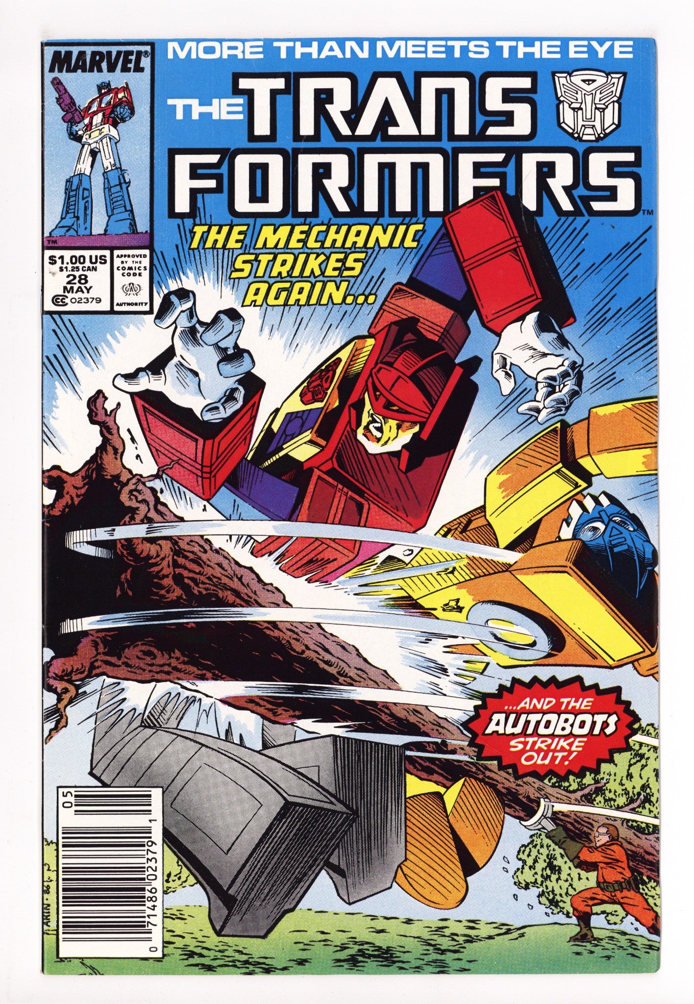 The Transformers 28 Low Grade (1987) Newsstand 