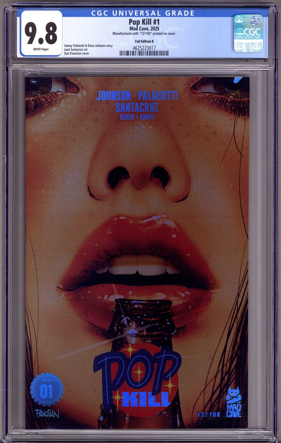 Pop Kill 1 CGC 9.8 (NM/M) 12 / 100 (2025) Panosian Foil Exclusive Variant 