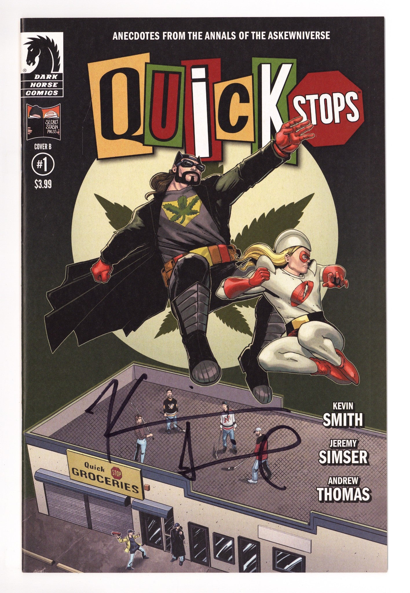 Quick Stops 1 NM- (9.2) (2022) Simser Variant Signed x1 Cover Kevin Smith 