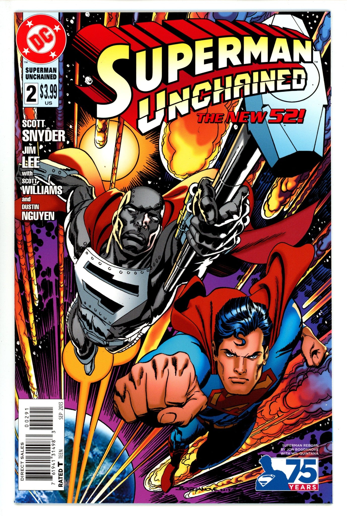 Superman Unchained 2 Mid Grade (2013) Bogdanove Incentive Variant 
