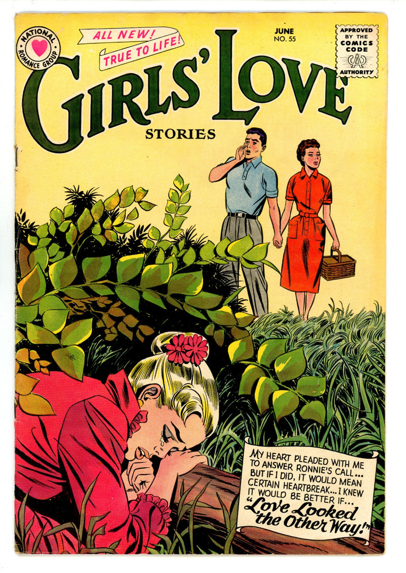 Girls' Love Stories 55 VG- (3.5) Top Staple Detached (1958) 