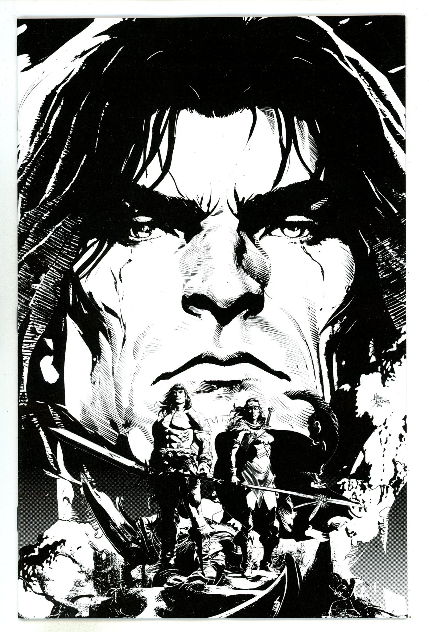 Conan Barbarian Battle Black Stone 4 B&W Virgin Variant (2024)