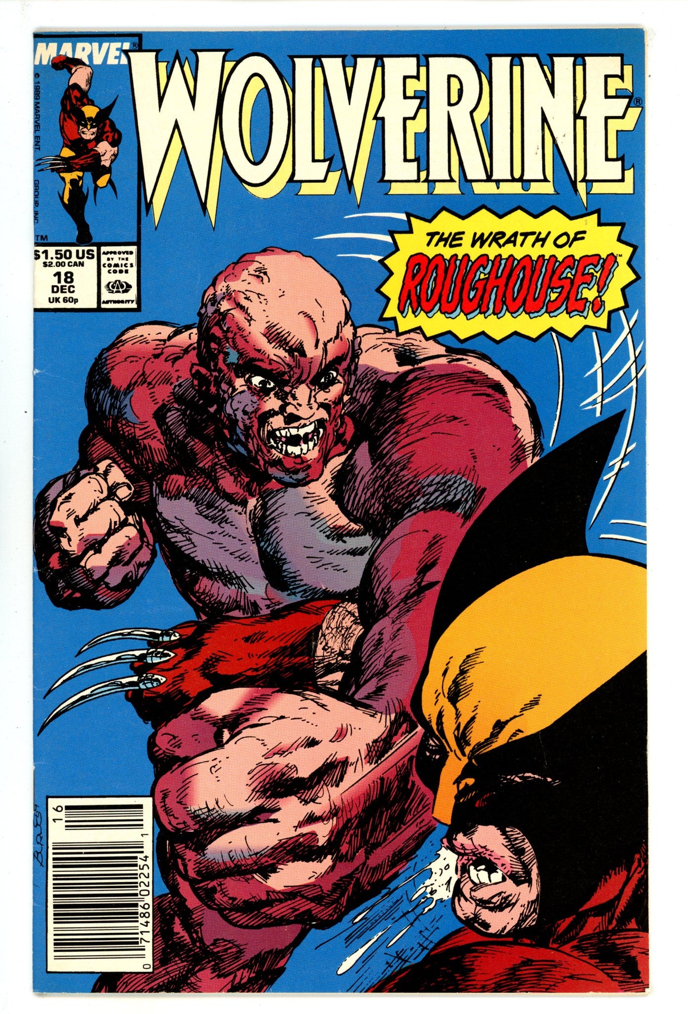 Wolverine Vol 2 18 Mid Grade (1989) Newsstand 