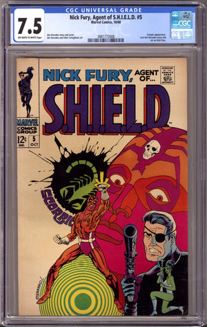 Nick Fury, Agent of SHIELD Vol 1 5 CGC 7.5 (VF-) (1968)