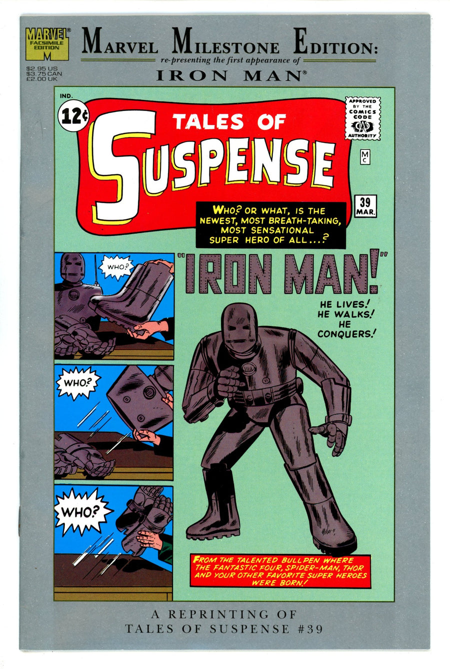 Marvel Milestone Edition: Tales of Suspense #39 [nn] VF (8.0) (1994) 