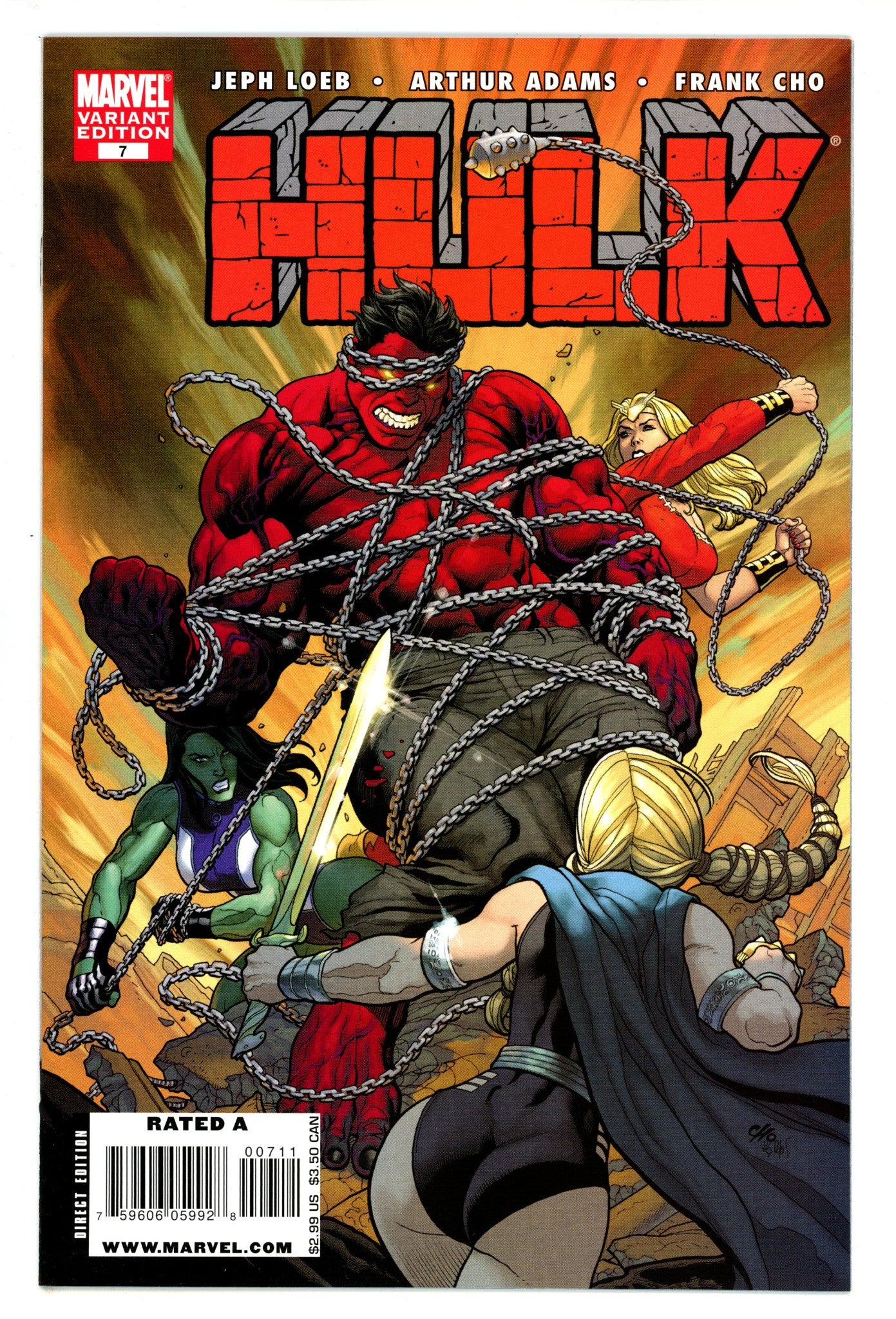 Hulk Vol 1 7 High Grade (2008) Cho Variant 