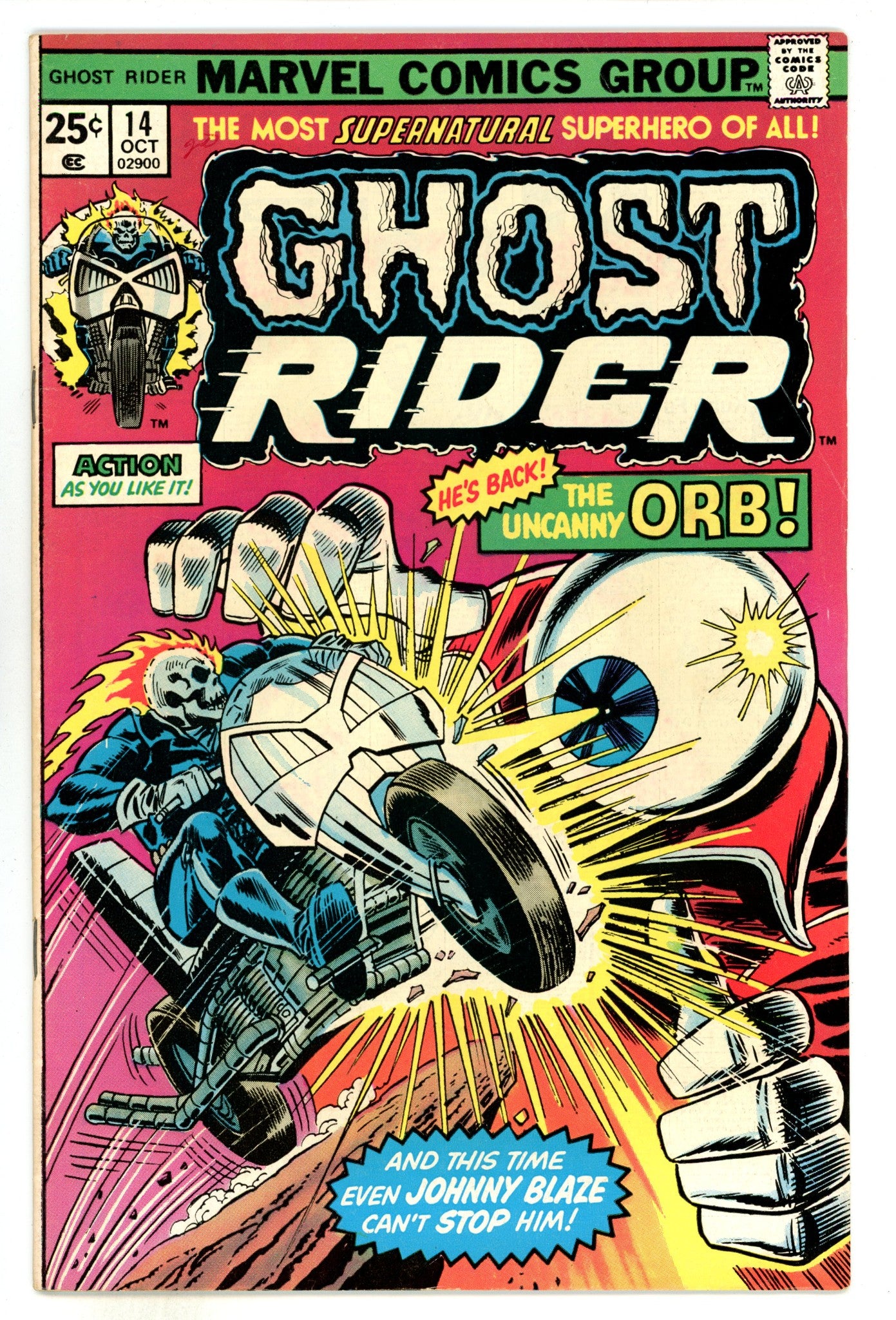 Ghost Rider Vol 1 14 VG+ (4.5) (1975) 