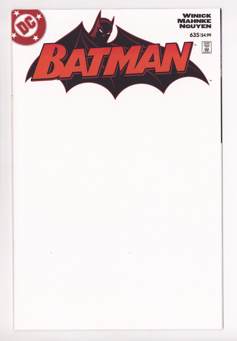 Batman Vol 1 635 Facsimile Blank Variant (2025)