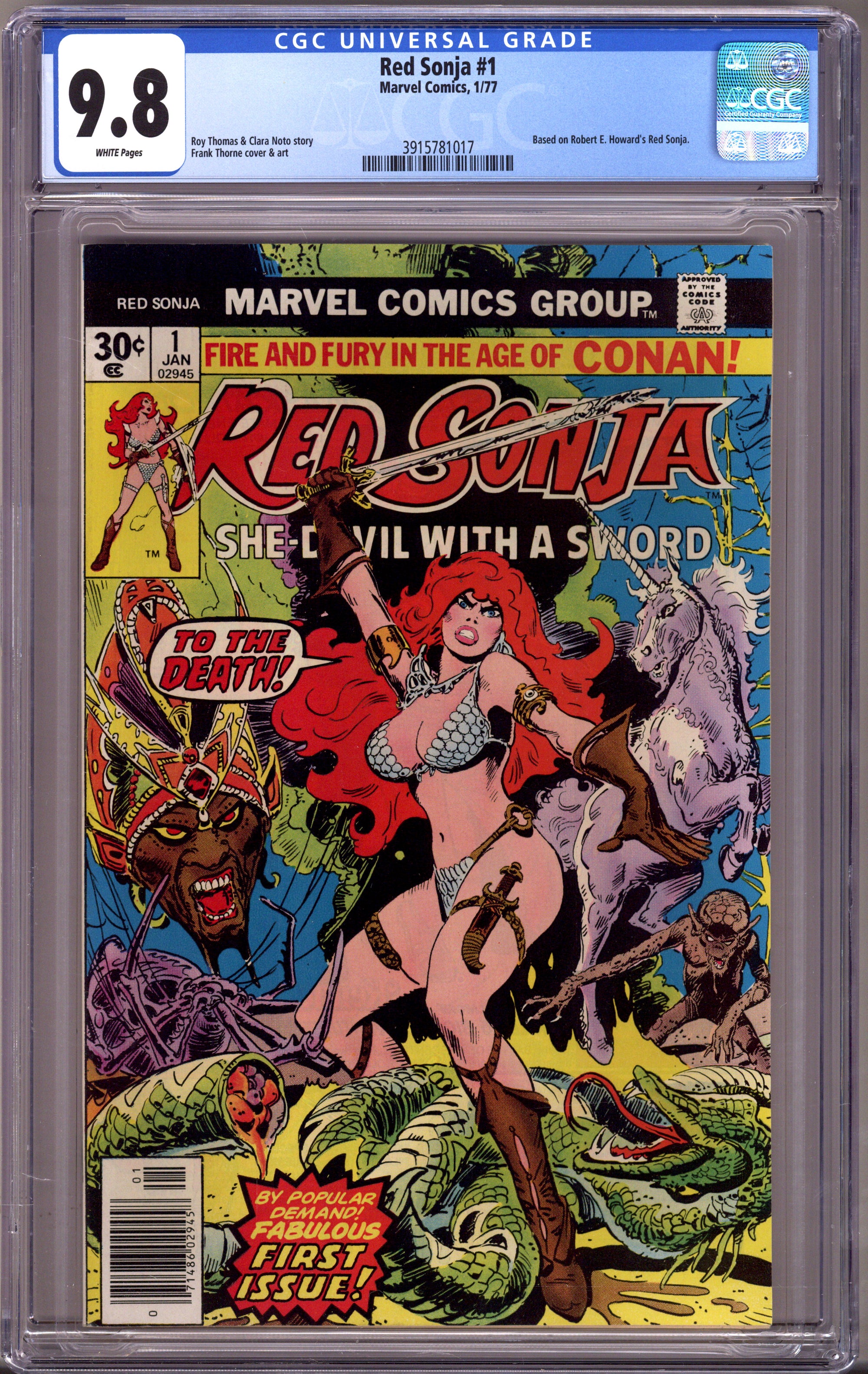 Red Sonja Vol 1 1 CGC 9.8 (NM/M) (1977) 