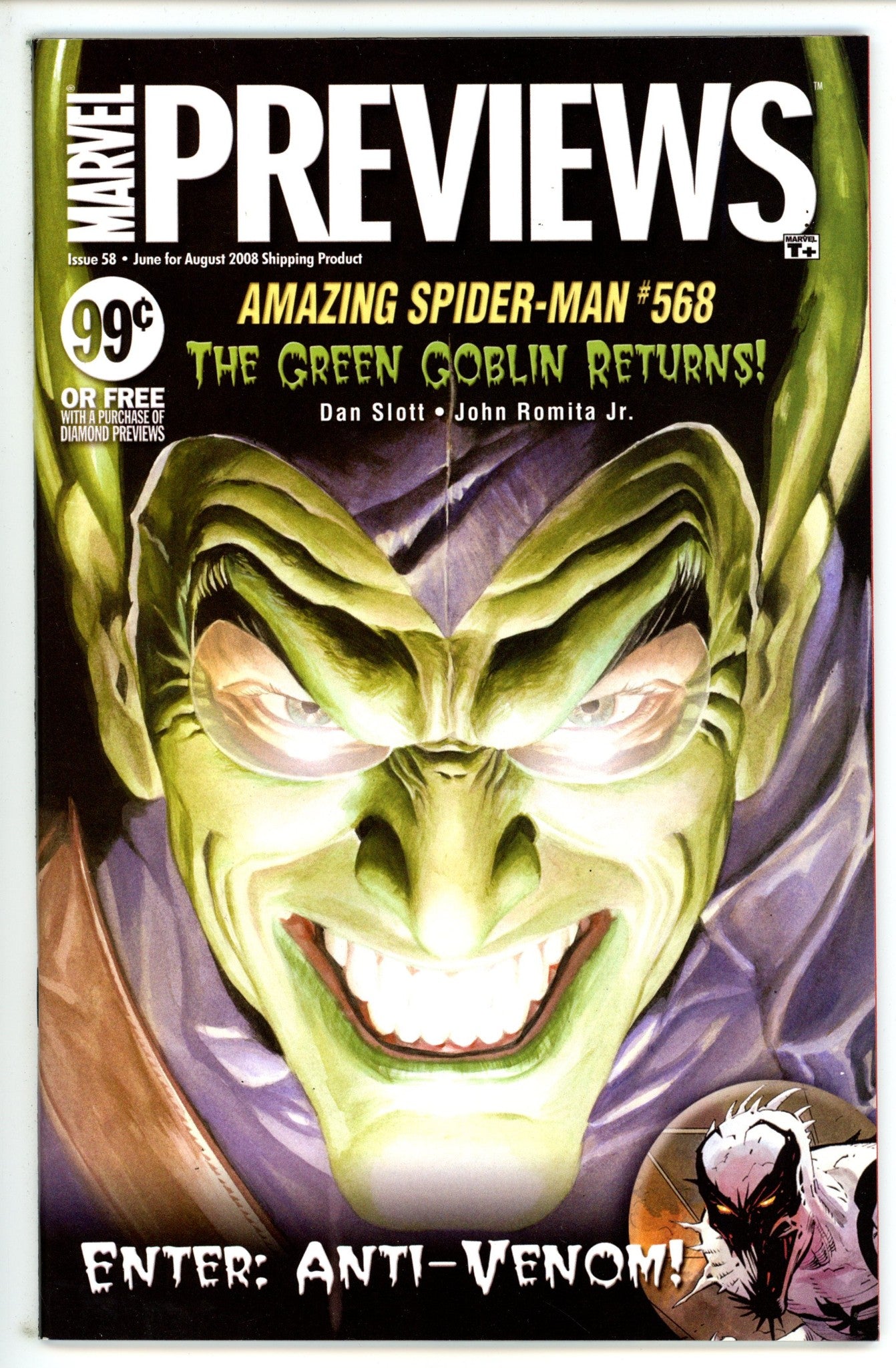 Marvel Previews Vol 1 58 VF+ (8.5) (2008)