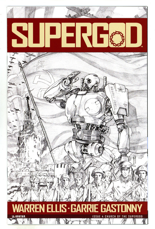 Warren Ellis' Supergod 4 Mid Grade (2010) Church Variant