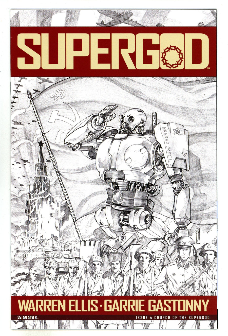 Warren Ellis' Supergod 4 Mid Grade (2010) Church Variant 