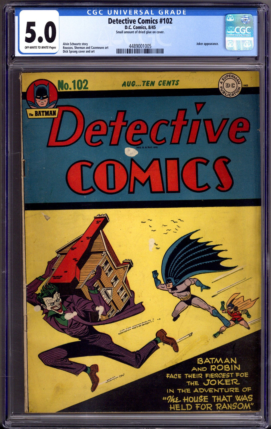 Detective Comics Vol 1 102 CGC 5.0 (VG/FN) (1945) 
