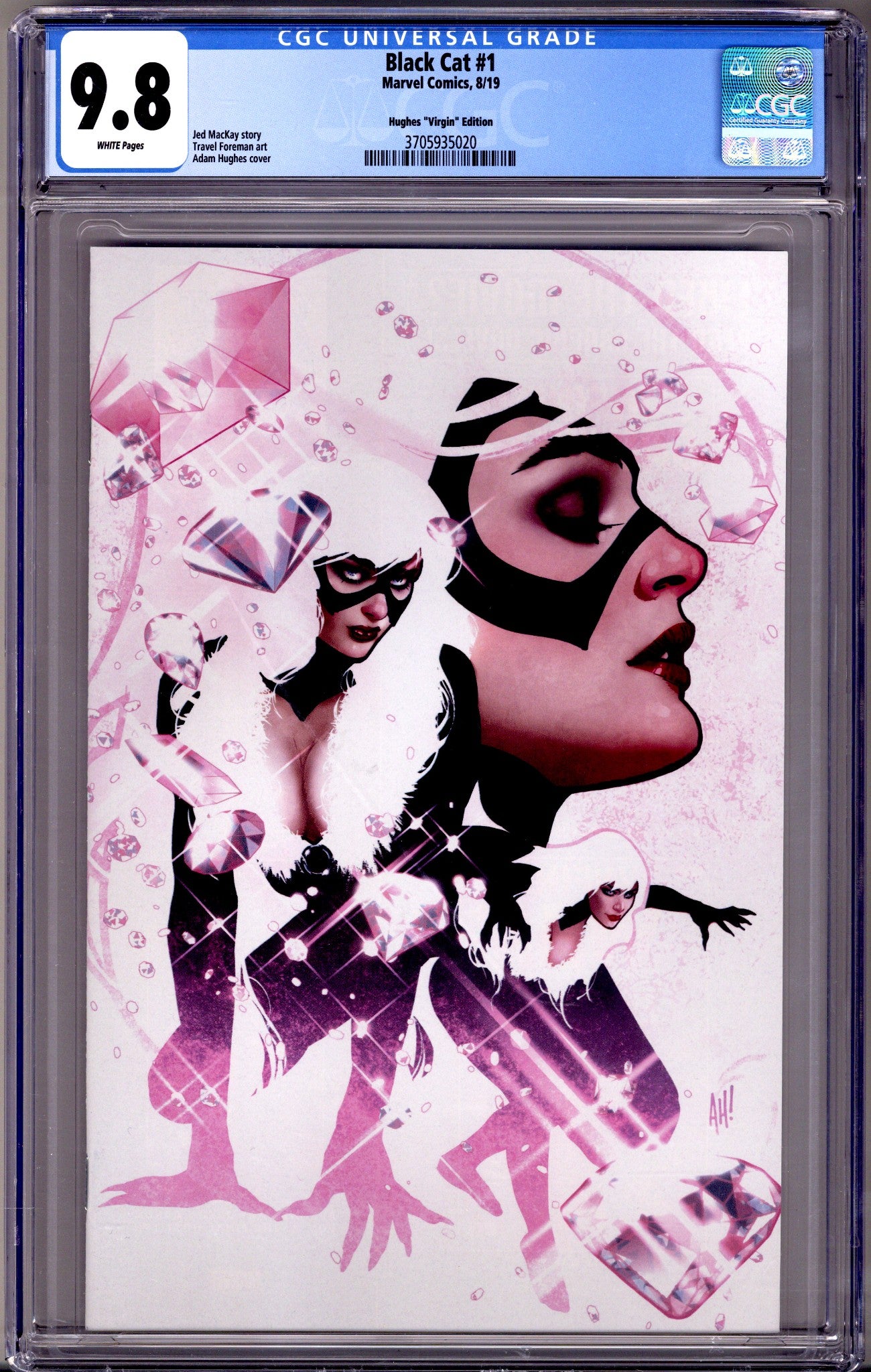 Black Cat Vol 1 1 CGC 9.8 (NM/M) (2019) Hughes Virgin Exclusive Variant 