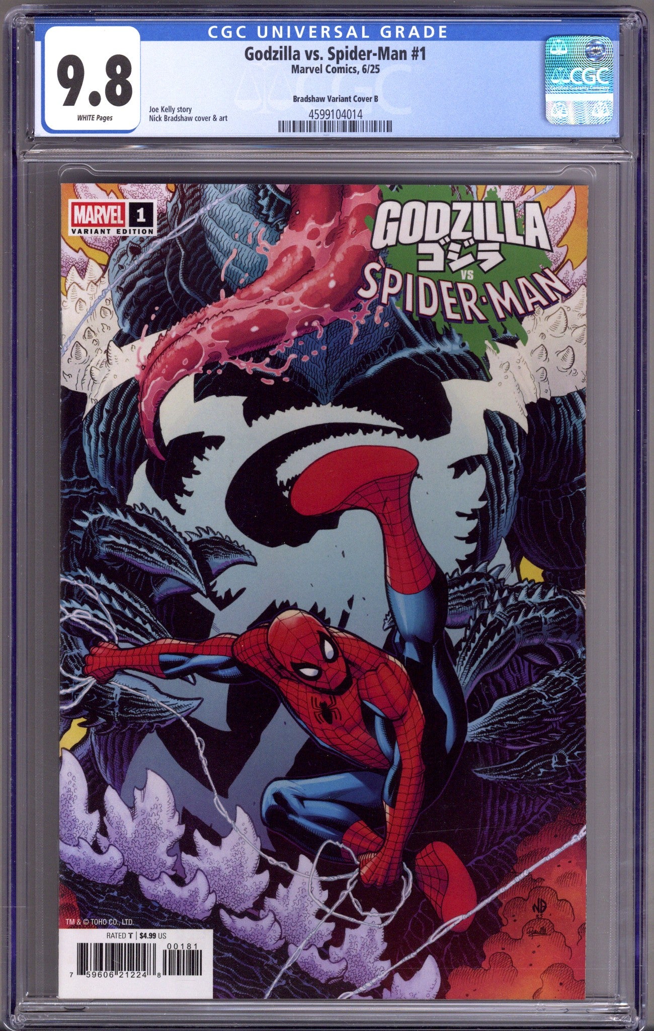 Godzilla vs. Spider-Man 1 CGC 9.8 (NM/M) (2025) Bradshaw Variant 