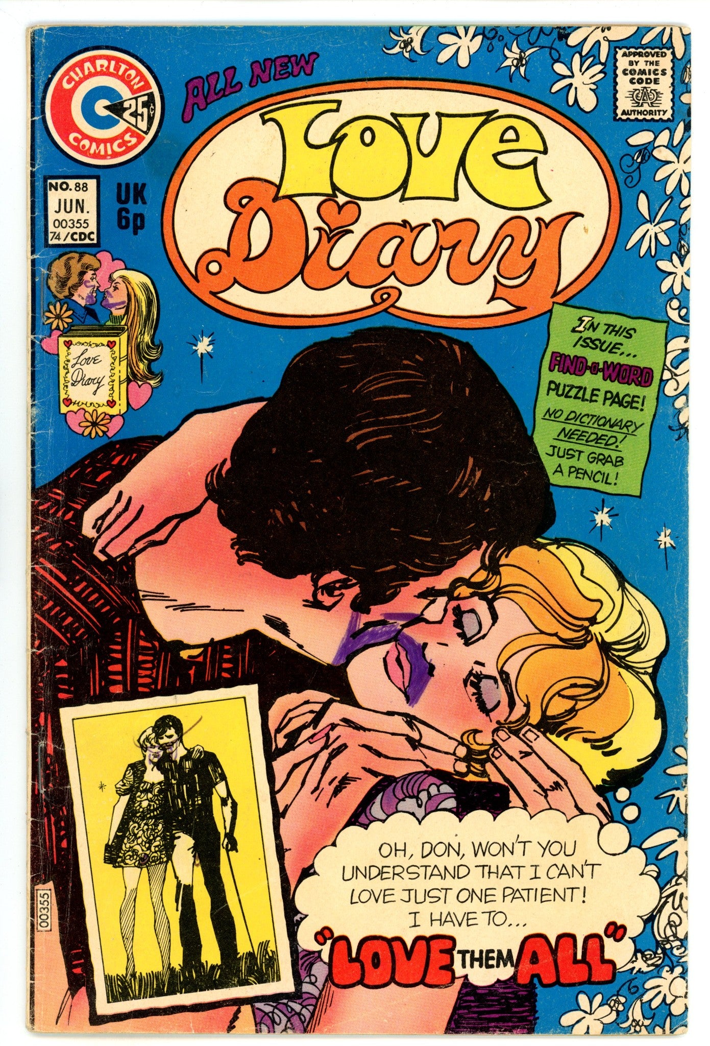 Love Diary 88 GD/VG (3.0) (1974) 