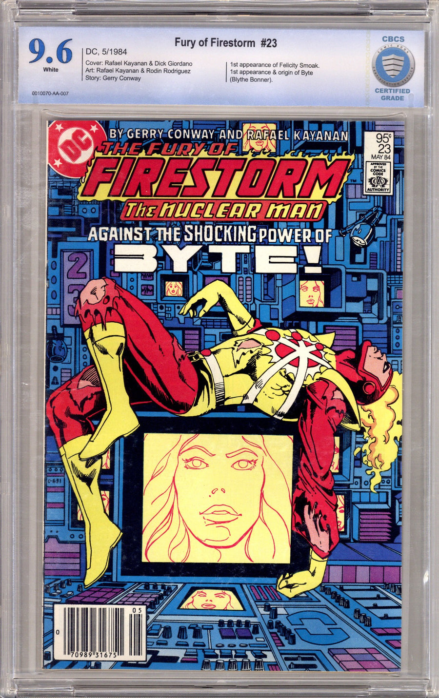 The Fury of Firestorm Vol 2 23 CBCS 9.6 (NM+) (1984) Canadian Price Variant 