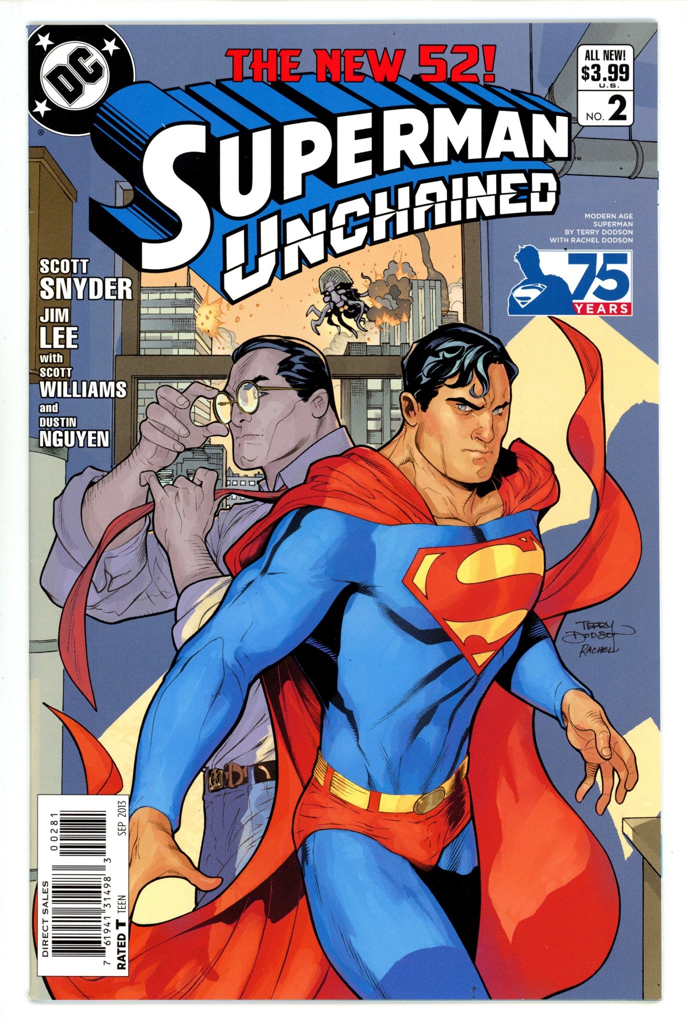 Superman Unchained 2 Mid Grade (2013) Dodson Incentive Variant 