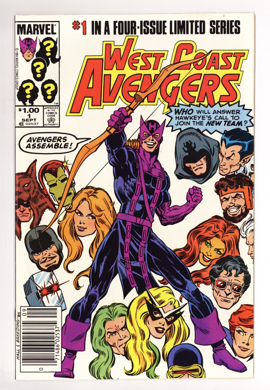 West Coast Avengers Vol 1 1 VF+ (8.5) (1984) Canadian Price Variant 