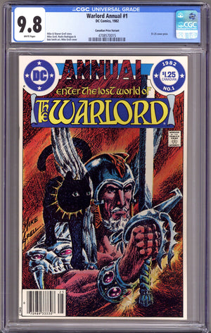 Warlord Annual Vol 1 1 CGC 9.8 (NM/M) (1982) Canadian Price Variant
