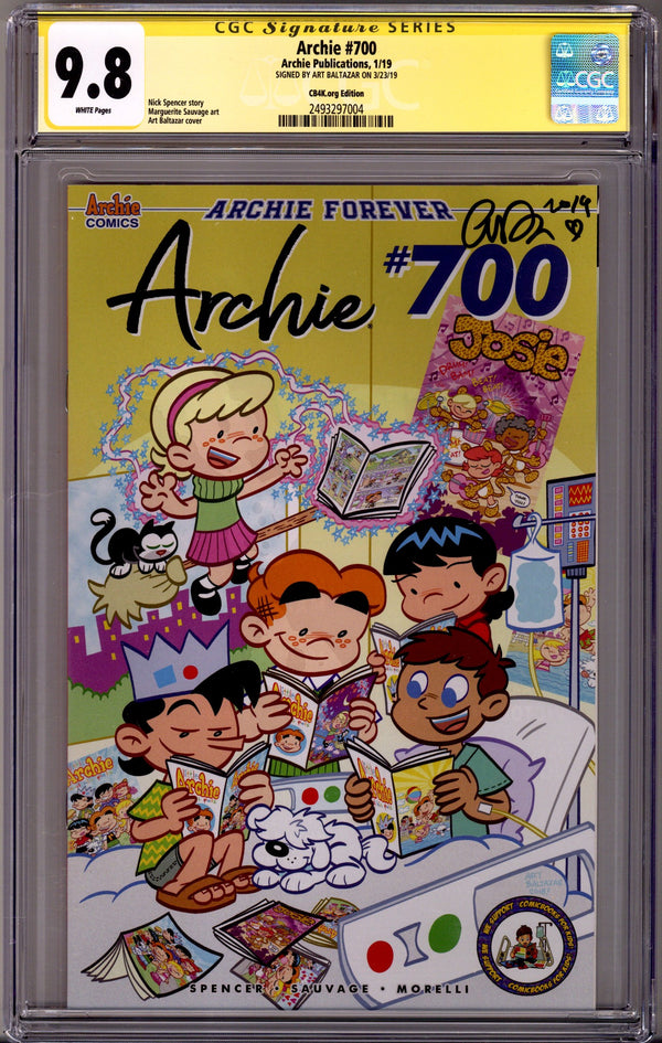 Archie Vol 2 700 Baltazar Exclusive Variant CGC 9.8 Signed Art Baltazar (2018)