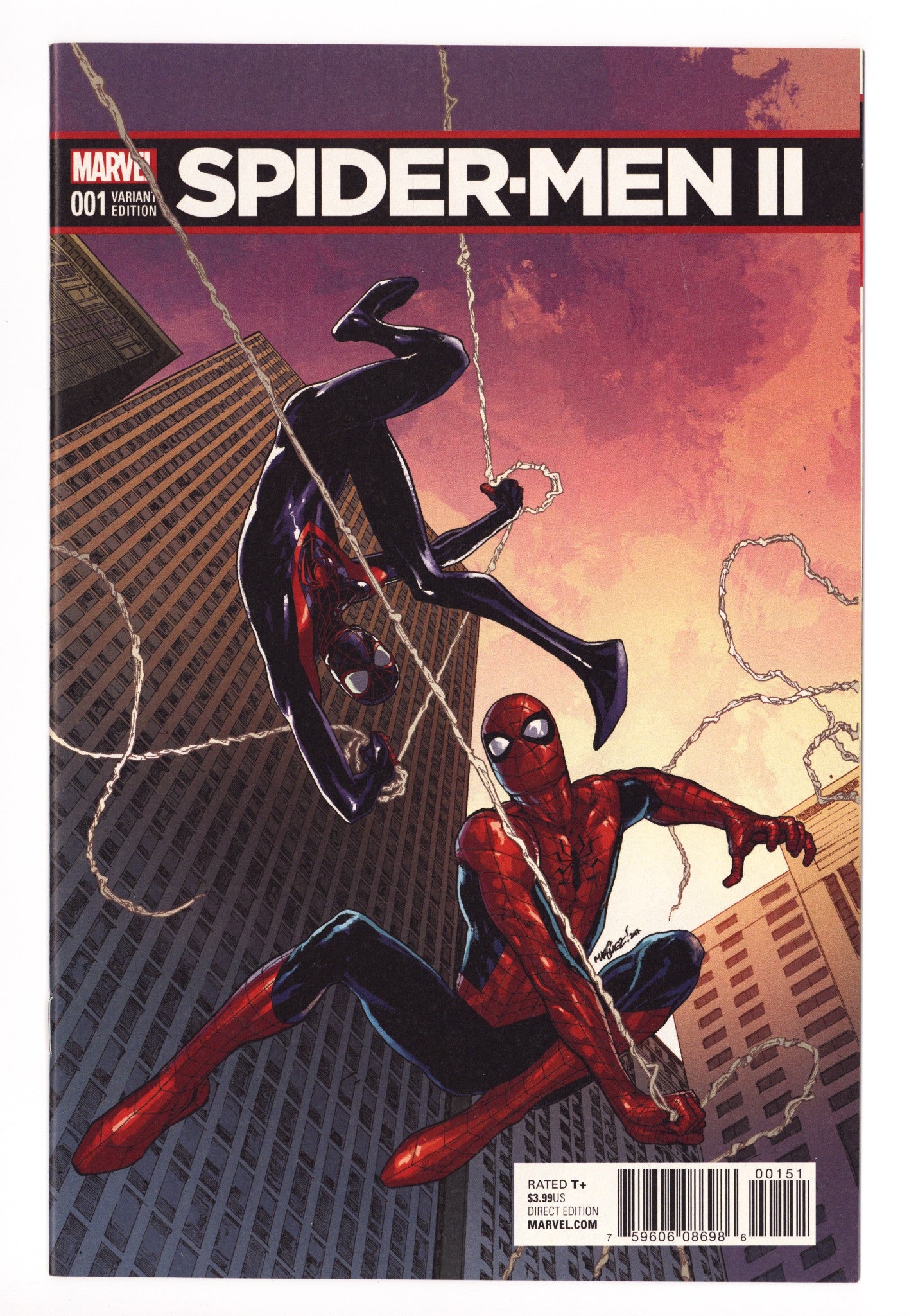 Spider-Men II 1 NM- (9.2) (2017) Marquez Incentive Variant 