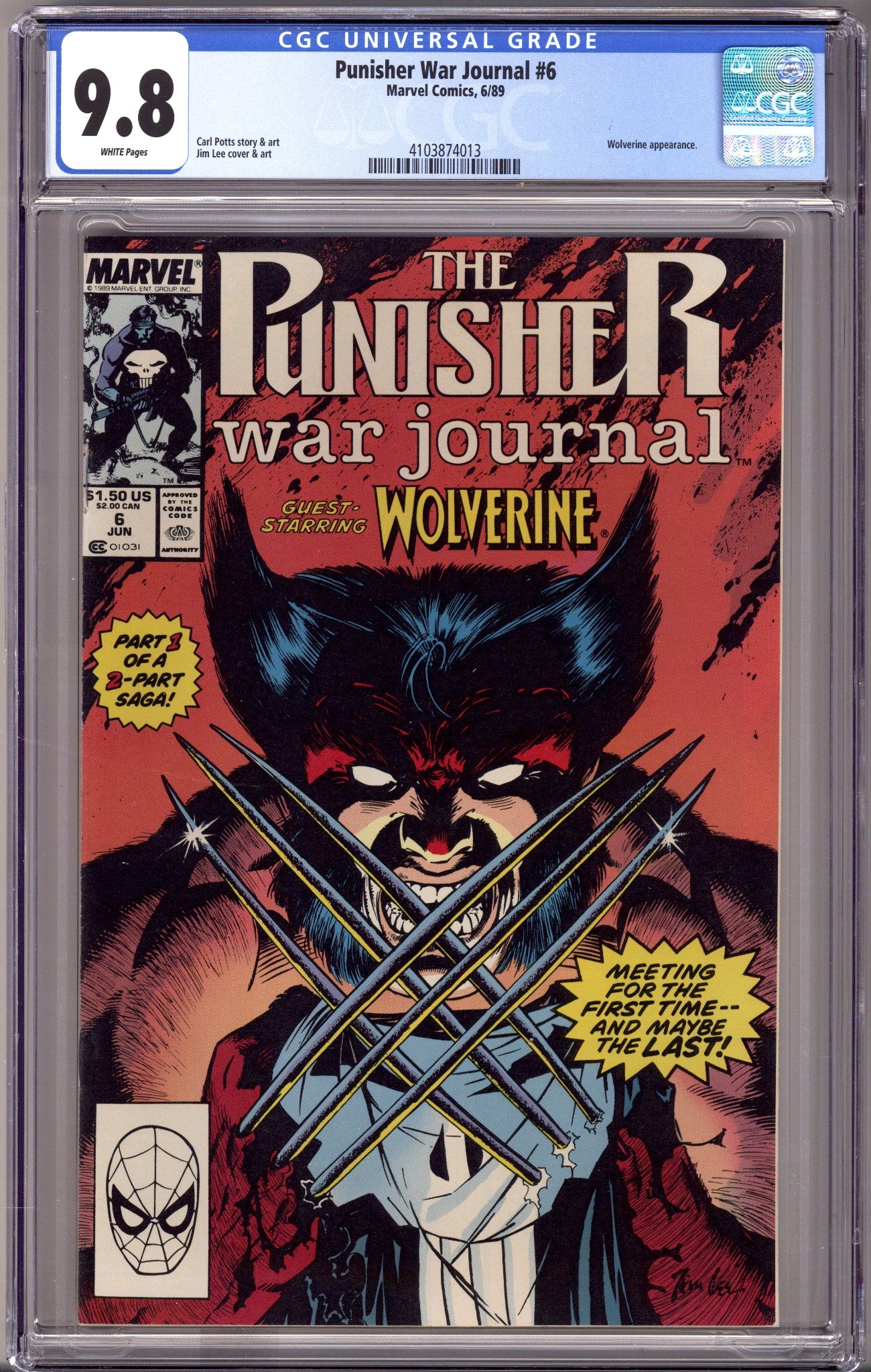 The Punisher War Journal Vol 1 6 CGC 9.8 (NM/M) (1989) 