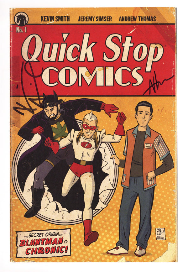 Quick Stops 1 NM (9.4) (2022) Thomas Homage Exclusive Variant Signed x2 Cover Kevin Smith & Andrew Thomas